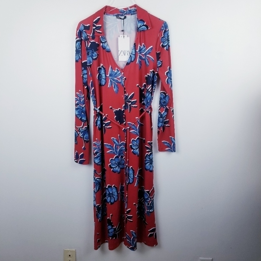 Zara Floral Printed Dress NWT size Small